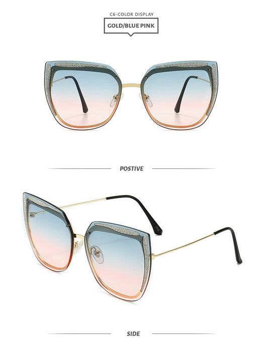 Cat's Eye Sunglasses Women's metal