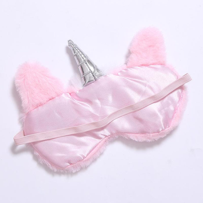 Cartoon Pink Gradient Colorful Unicorn Blindfold Eye Mask
