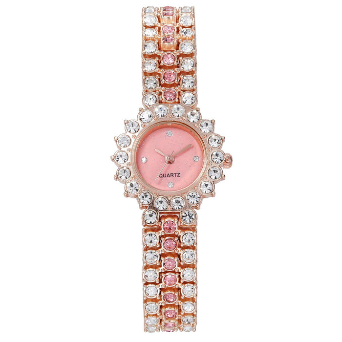 Women Watch Rhinestone Steel Quartz Fashion Wristwatch LLZ13856