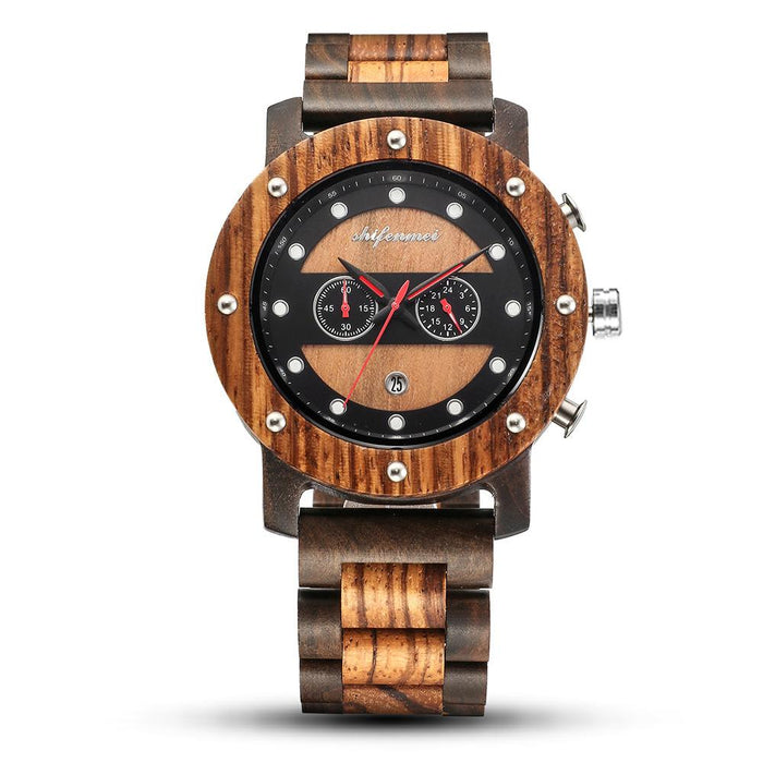 New Steel Room Men's Fashion Retro Multifunctional Quartz Watch