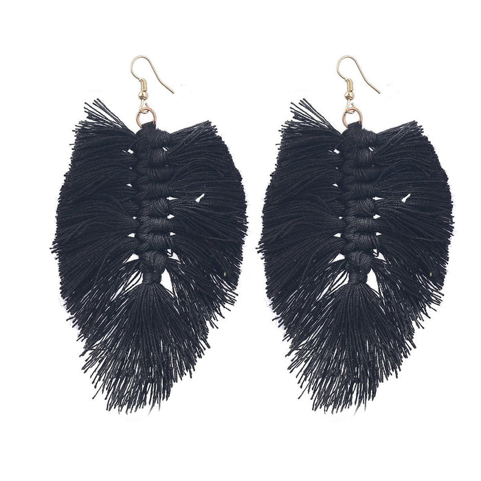 Women's Bohemian Style Hand Woven colour Matching Earrings