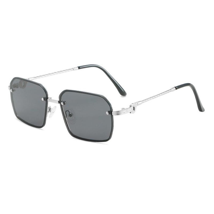 Square small frame Vintage Metal Sunglasses