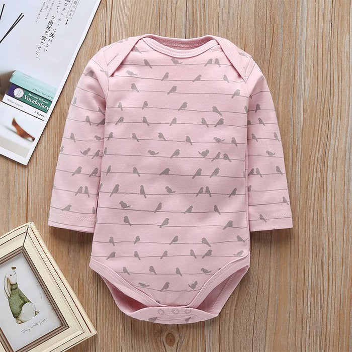 5Pcs Pack Baby Printed Cartoon Romper