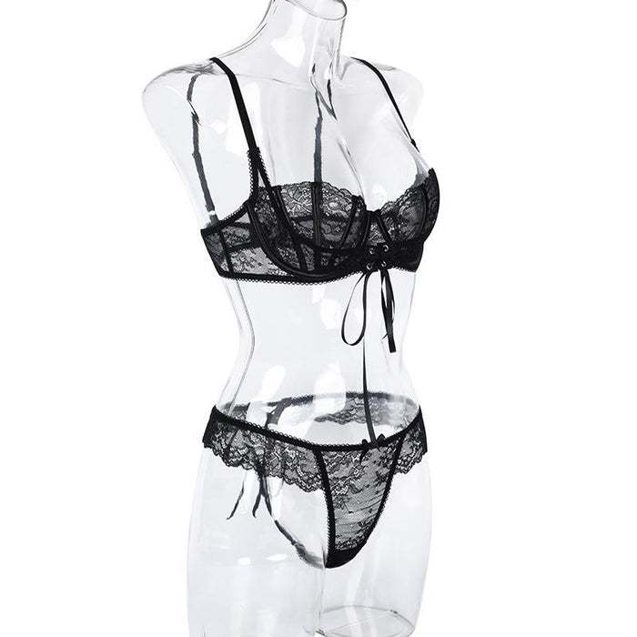 Fashion Lace Suspender Underwear Sexy Lingerie Two-piece Set