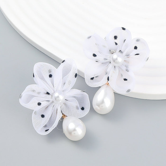 Bohemian Lace Flower Woven Bead Earrings