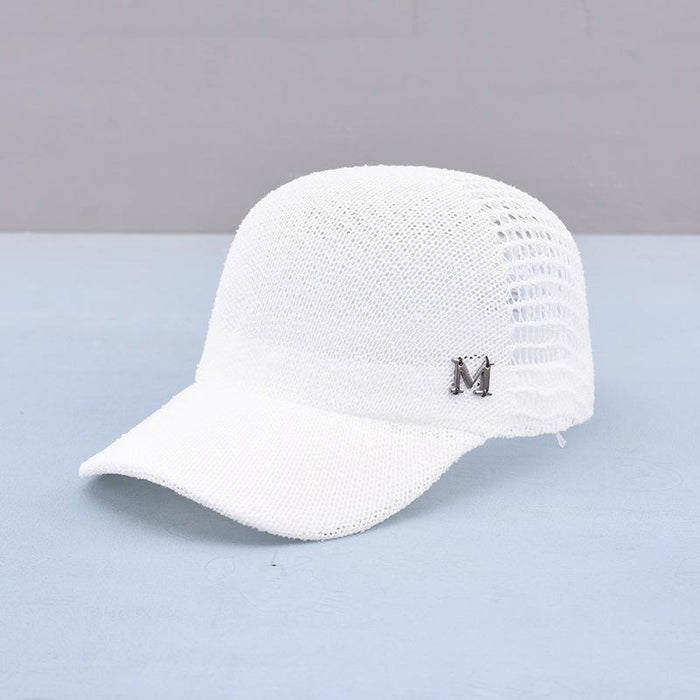 Summer Outdoor Letter M Hollow Baseball Cap