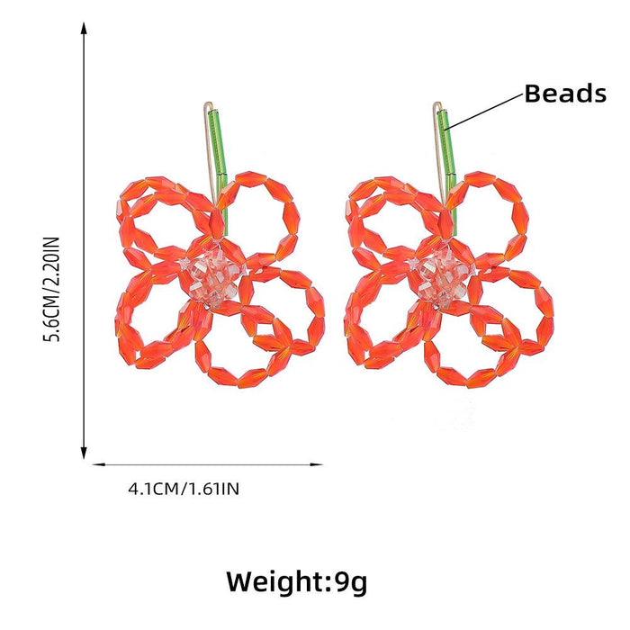 Fashion Multicolor Acrylic Floral Earrings