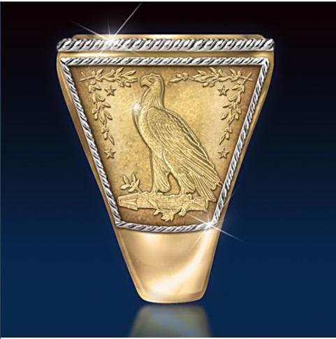 Primitive Indian Head Engraved Men's Ring