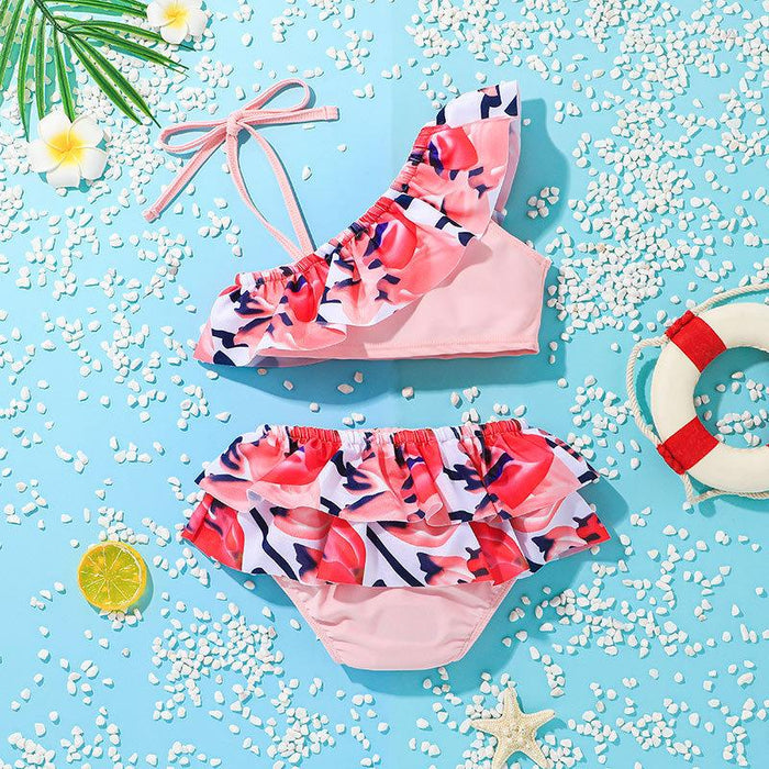 Girls' Fashion SWIMSUIT SET Bikini Split Swimsuit 2-piece Set