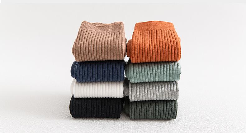 New Solid Color Cotton Socks Casual Breathable Cotton Socks