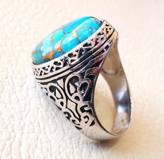 New Turquoise Vintage Personality Ring