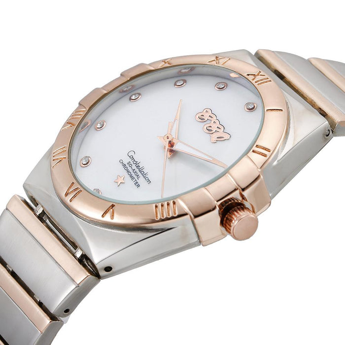 New Stainless Steel Women Wristwatch Quartz Fashion Casual Clock LLZ22207