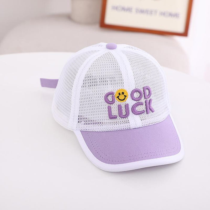Summer GOOD Smiley Kids Mesh Sunshade Mesh Cap