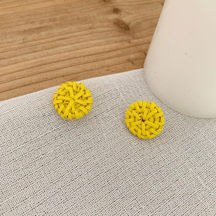 Bohemian Long Handmade Rattan Tassel Earrings