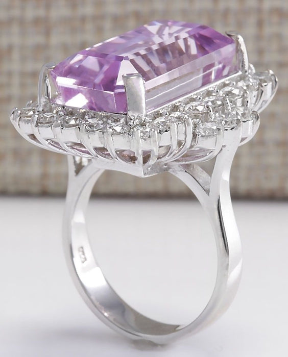Fashion Luxury Women Pink Big  Zircon Rings