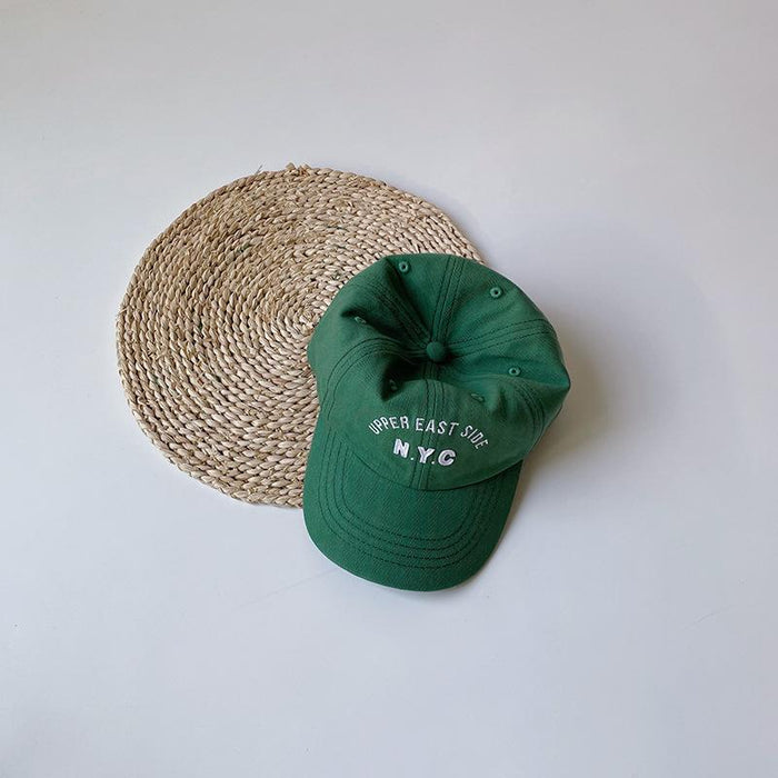 Parent-child Soft Top Embroidered Alphabet Visor Baseball Cap