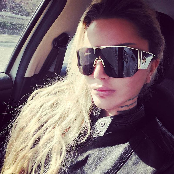 Large frame head conjoined sheet metal men's and women's Sunglasses