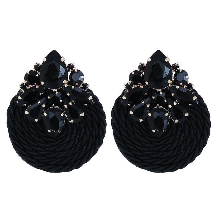 New fashion personalized hand woven women's Round Earrings