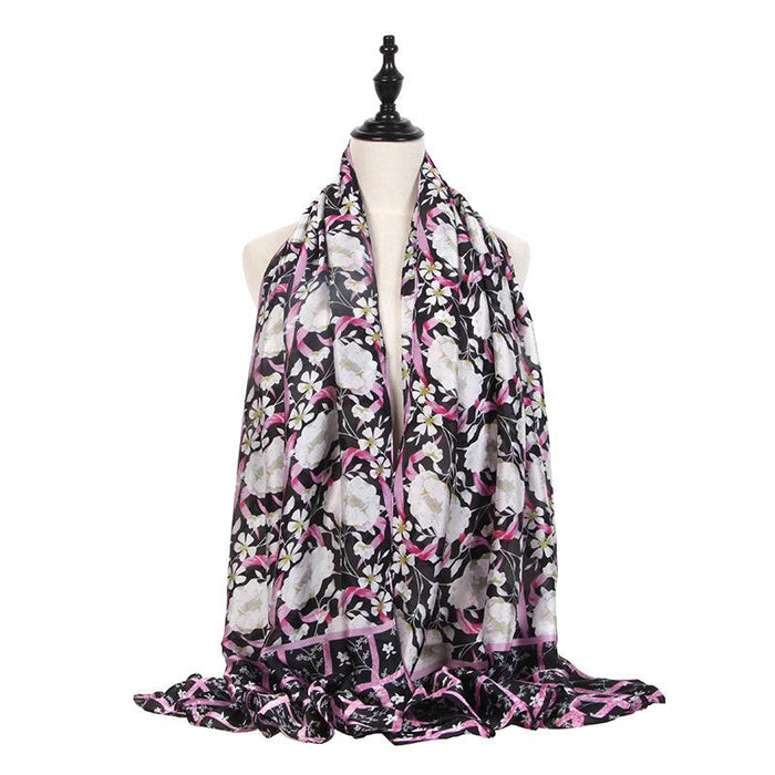 Printed Scarf Vibrant Shawl Scarf Sunscreen