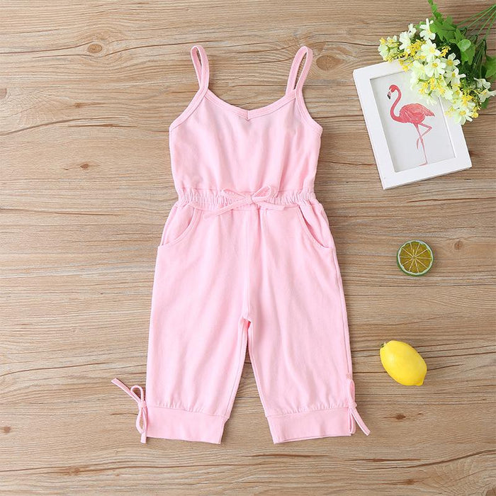 Girls' Summer Suspender Jumpsuit