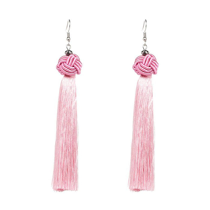 New Simple Hand Woven Earrings Tassel Earrings Accessories