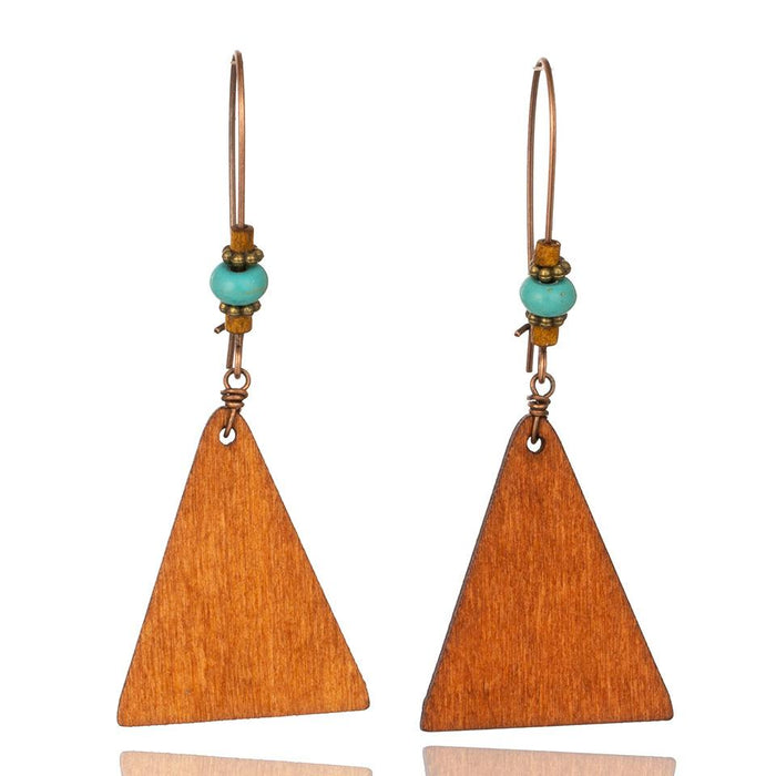 Bohemian Beaded Vintage Wooden Earrings