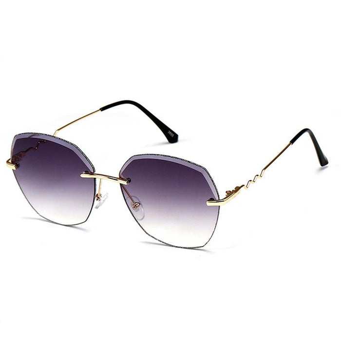 Metal sunglasses irregular Retro