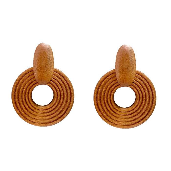 Exaggerated Geometric Large Round Earrings Jewelry