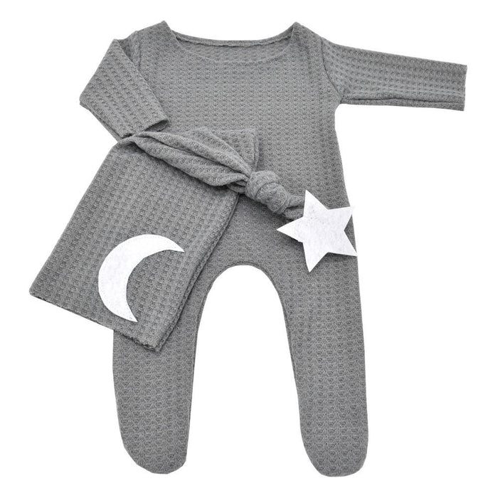 Two Piece Star Moon Knitted Jumpsuit