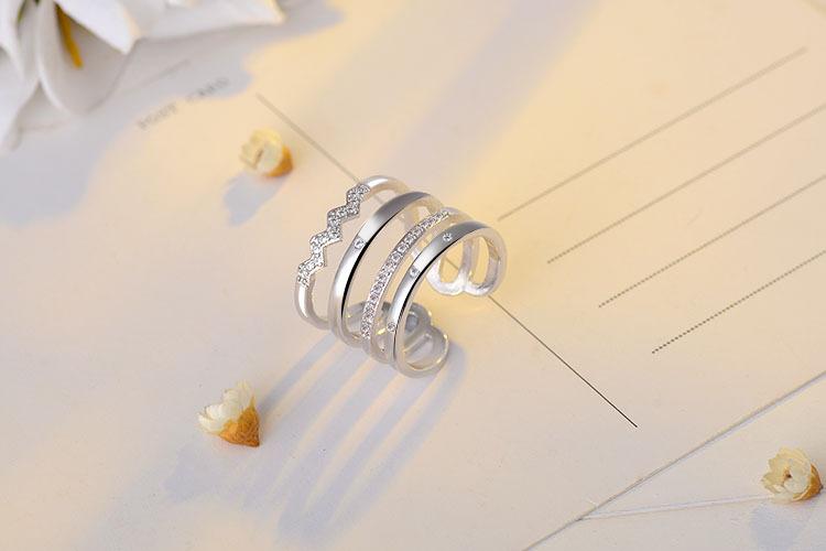 Personality Exaggerated Multi-layer Opening Tail Ring