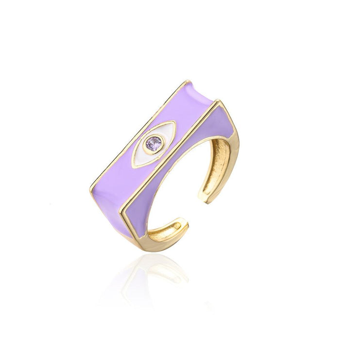 Simple Fashion Oil Drop Geometric Open Women's Ring