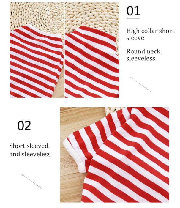 Summer dog clothes small and medium dog pet striped cotton