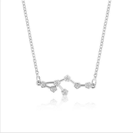 Twelve Constellations Diamond Inlaid Card Clavicle Chain