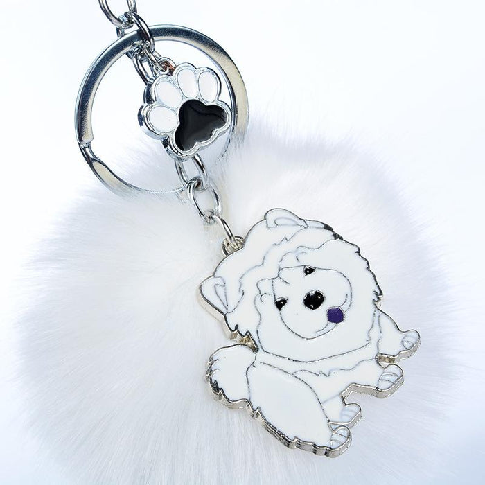 Small Dog Cat Dog Pet Metal Keychain