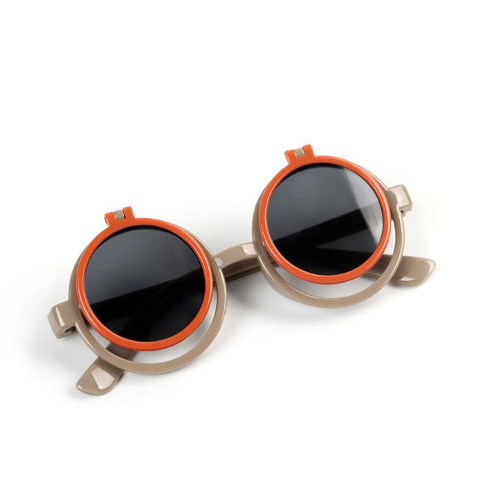 Children's Sunglasses flip round frame glasses