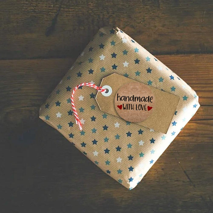 100-500pcs Vintage Kraft Paper Scrapbook Gift Stickers