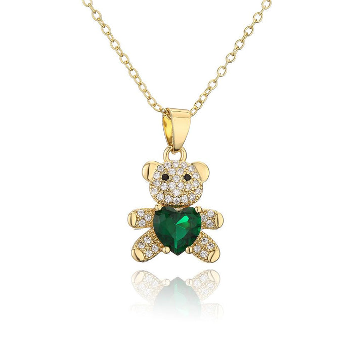 New Mini Gold Love Bear Pendant Necklace