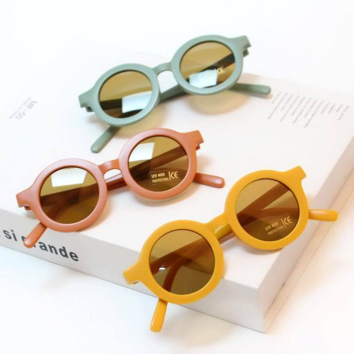 Children's Sunglasses frosted round frame glasses