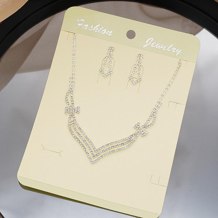 Simple and Fashionable Women's Dress Necklace Earring Set