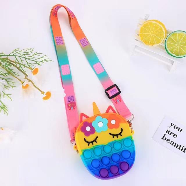 Silicone Bag Unicorn Backpack Decompression Pinch Music