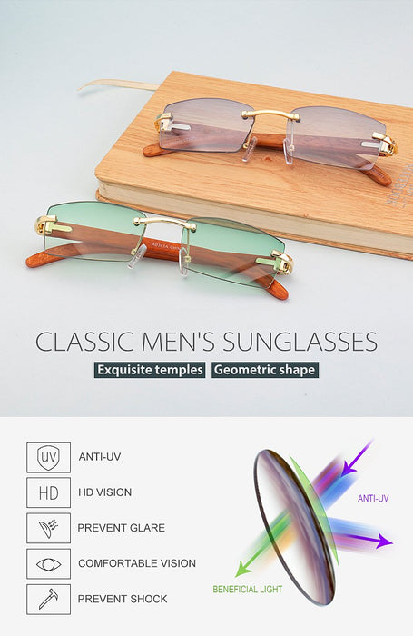 New Fashion Men's Ultra Clear Frameless Sunglasses