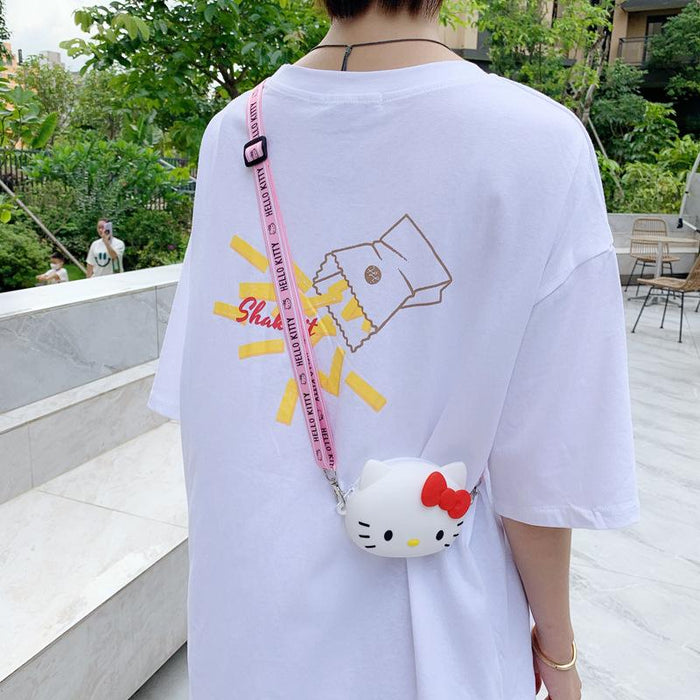 Cartoon messenger bag silicone coin purse toy