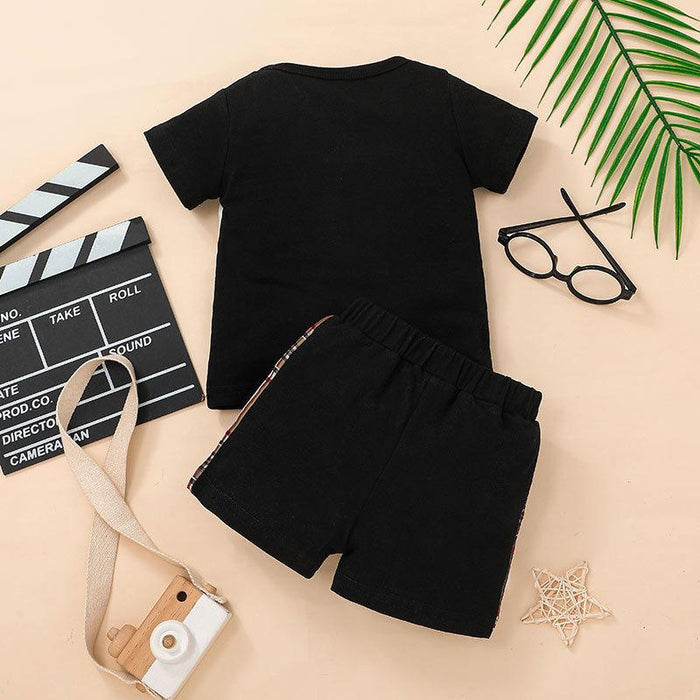 Summer Boys Short Sleeve Sports T-shirt Shorts Set