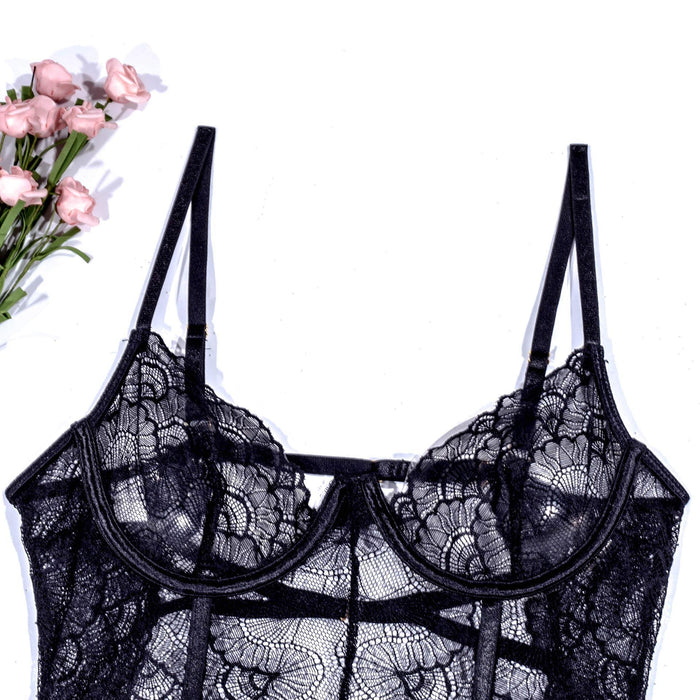 Women Sexy Lace One-piece Lingerie Fashion Bodysuit
