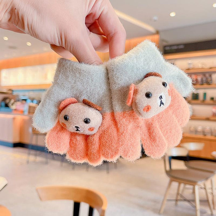 0-3 Years Old Winter Baby Cute Knitting Cartoon Gloves