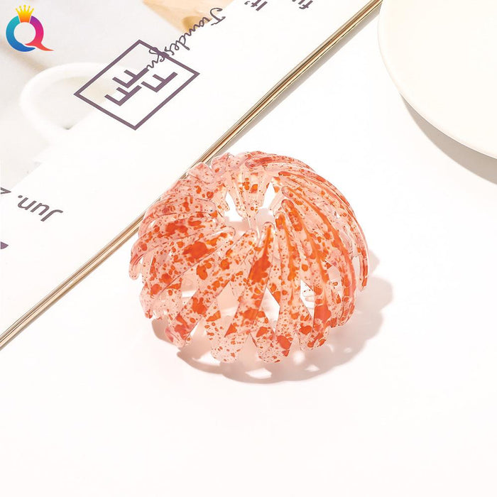 Frosted lazy bird's nest hair iron