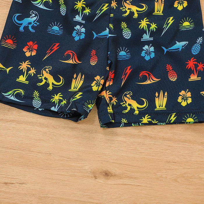 Kid's Beach Printed Shorts Top 2 Piece Set