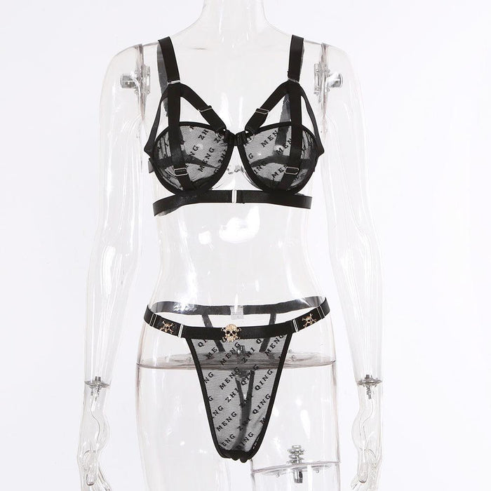 Women Sexy Lingerie Backless Intimates Underwear Set