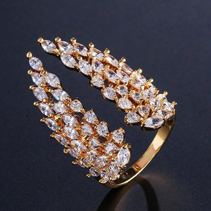 Zircon Wings Adjustable Women's Fashion Charm Ring