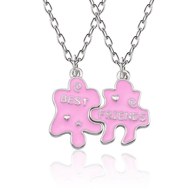 2 Pcs/ Set Best Friends Honey Love Couple Necklace